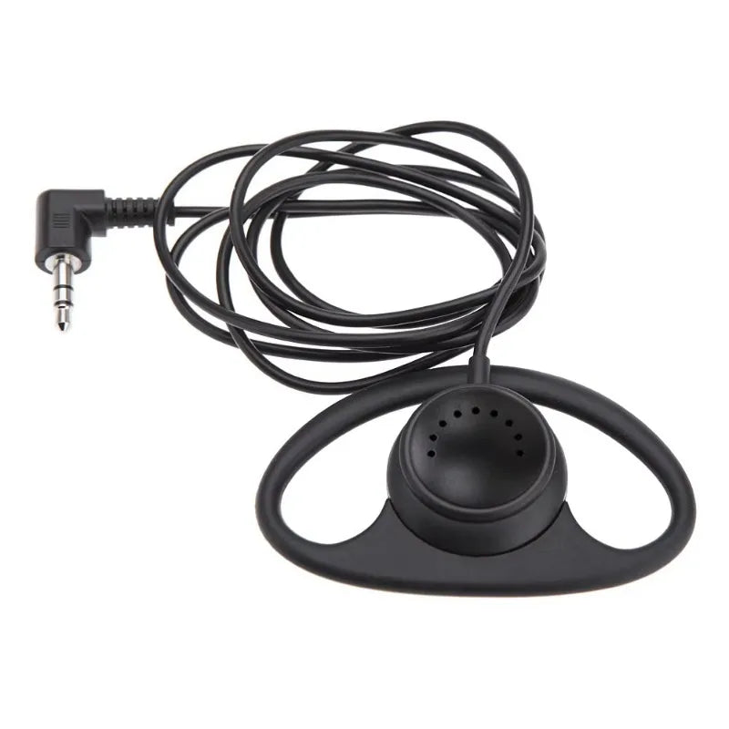 FUCHU D-Shape 3.5mm Single-Sided Ear Hook Earpiece Headset Wired Ear Hook Earpiece Richie's