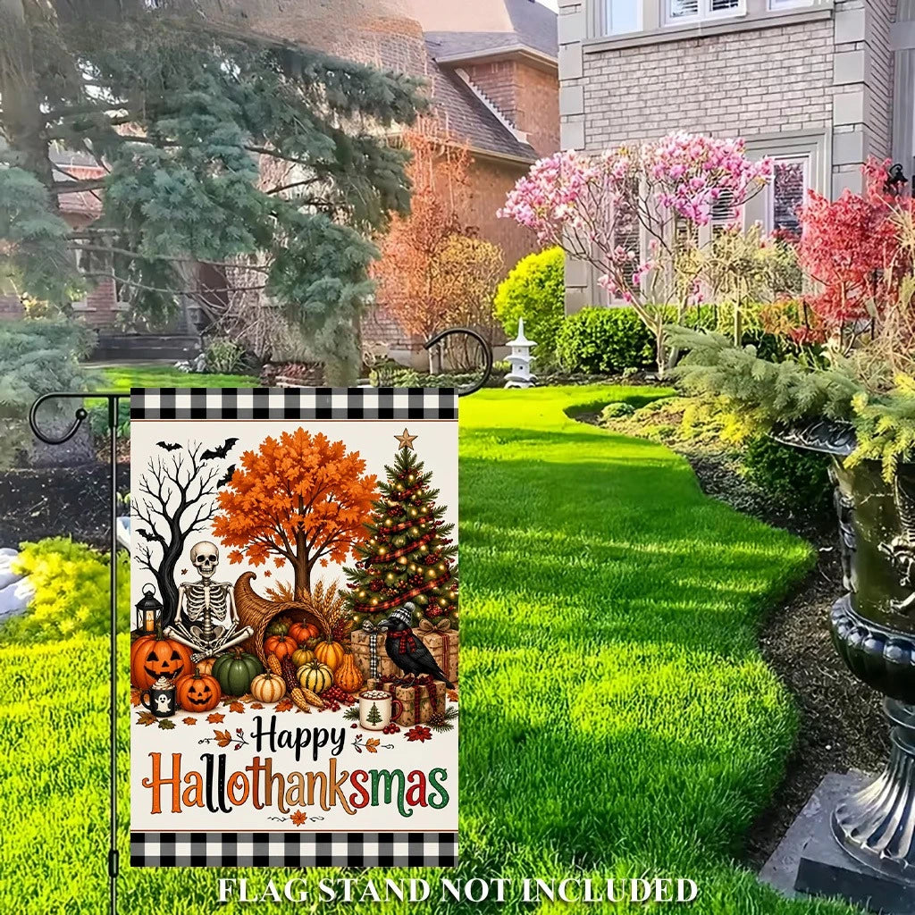 Flax Garden Flag – Halloween Thanksgiving Christmas Yard Banner Garden Flag Richie's