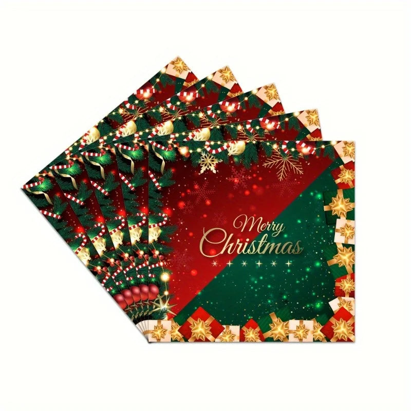 40pcs Christmas Paper Napkins Snowflake Holiday Party Décor Christmas Paper Napkins Richie's