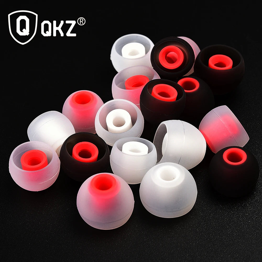 QKZ 3-Pair Silicone Memory Foam Ear Tips for KZ In-Ear Monitors Replacement Ear Tips Richie's
