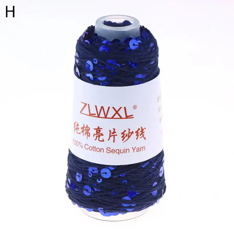 Sequin Cotton Yarn 50g Ball – Glitter Knitting Thread for DIY Craft Yarn Richie's H