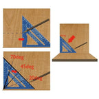 7-Inch Aluminum Triangle Ruler – Metric & Imperial Woodworking Tool Woodworking Angle Ruler Richie's