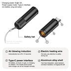 Type-C USB Flameless Electric Arc Lighter – Mini & Compact Electric Arc Lighter Richie's Black