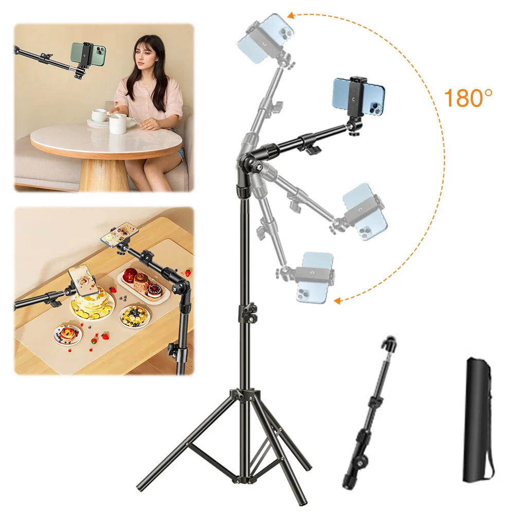 Overhead Tripod Phone Stand – Adjustable Horizontal Floor Stand Overhead Phone Tripod Richie's