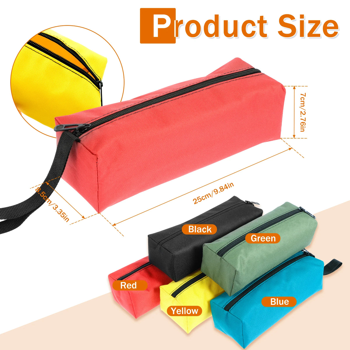 Willkey 16–18 Inch Waterproof Tool Bag | 1680D Oxford Organizer Tool Storage Bag Richie's Small package -5pcs