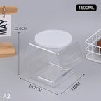 Hexagonal Candy Cookie Jar Airtight PET Storage Container Food Storage Jar Richie's 1500ml