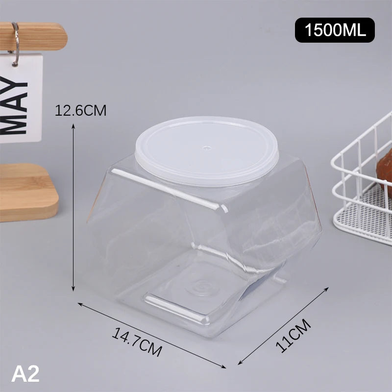 Hexagonal Candy Cookie Jar Airtight PET Storage Container Food Storage Jar Richie's 1500ml