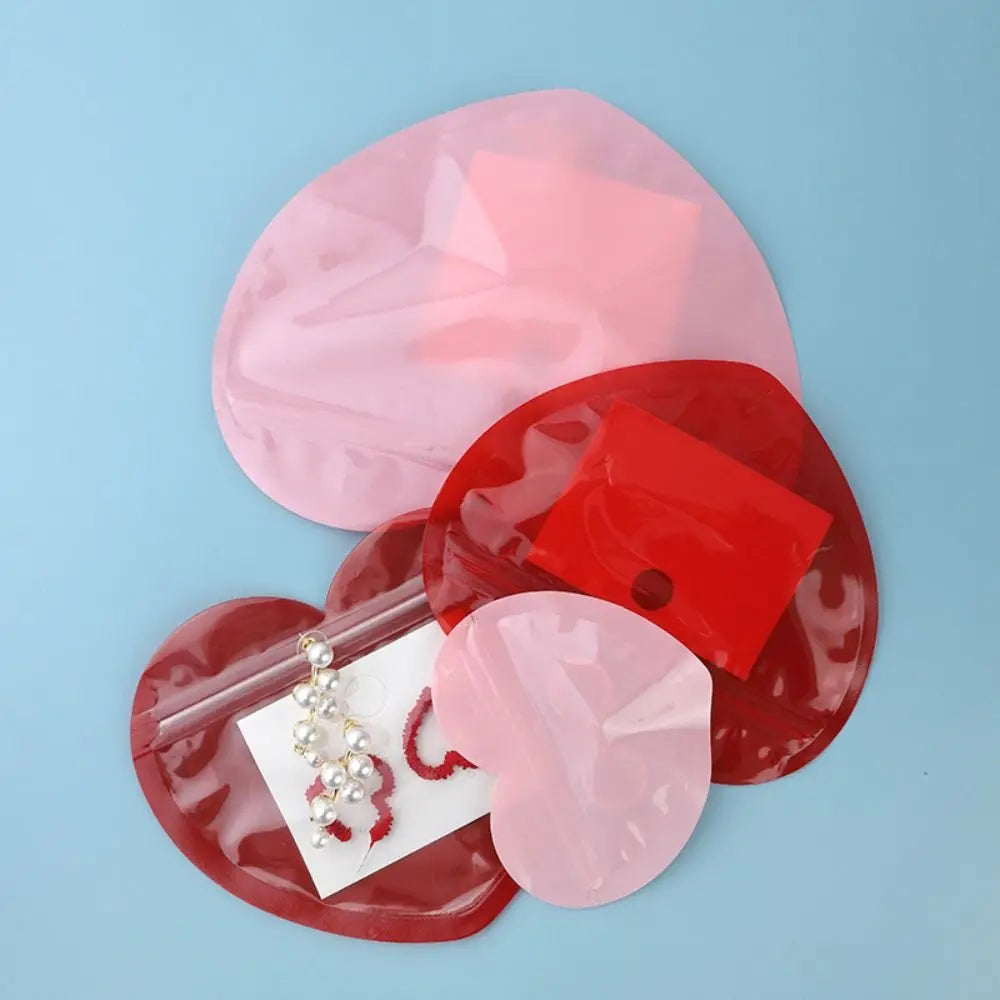 20PCS Heart Shaped Self-Sealing Gift Bags – Jewelry & Candy Gift Packaging Bags Richie's