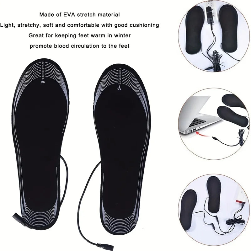 USB Heated Shoe Insoles – Croppable Winter Foot Warmers Heated Shoe Insoles Richie's