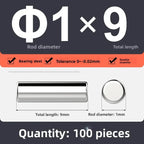 Veekaft 100pcs Bearing Steel Cylindrical Locating Pins M1 3–12mm Cylindrical Locating Pins Richie's M1x9 100pcs