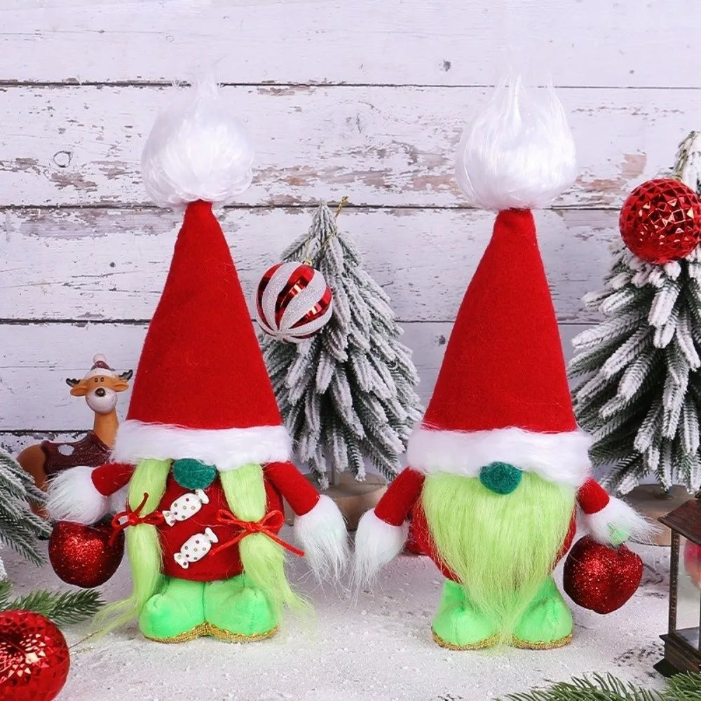 Faceless Dwarf Elf Standing Doll Christmas Desktop Ornament Christmas Elf Doll Richie's