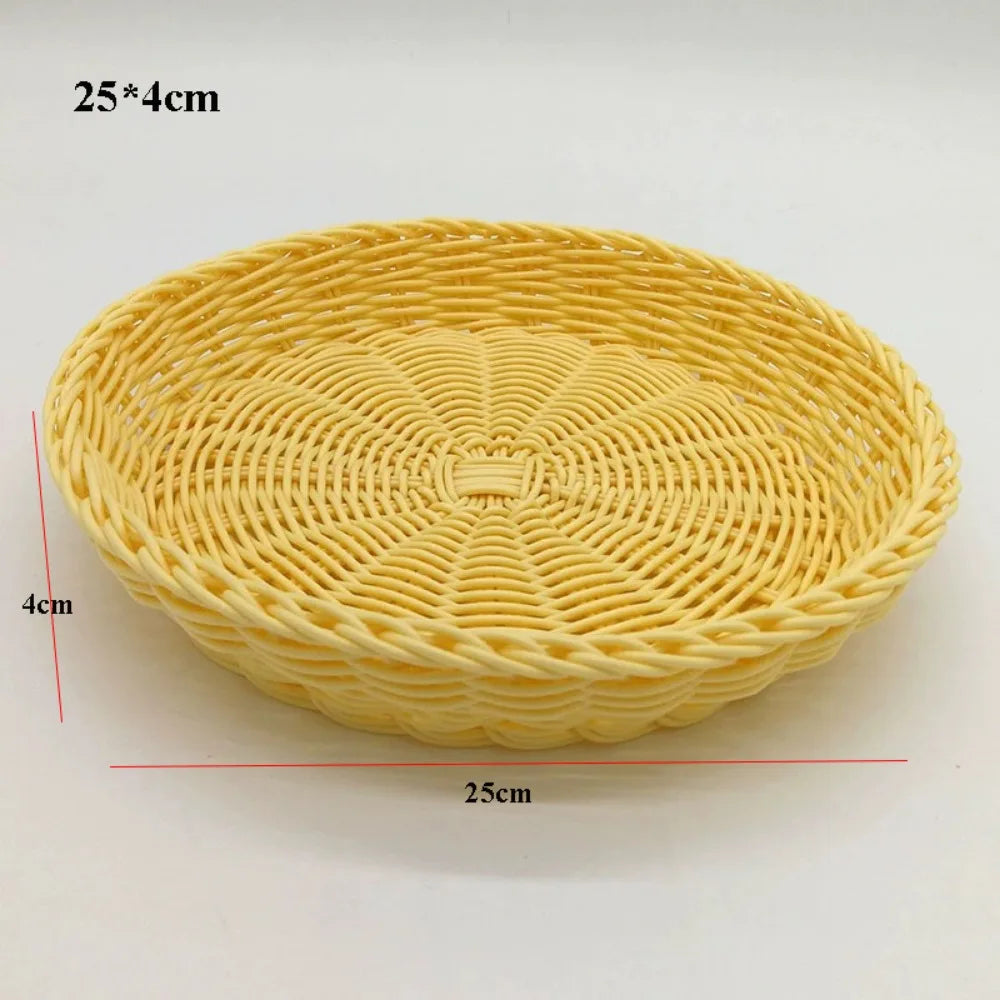 Wicker Woven Serving Basket – Bread, Fruit & Vegetable Tray Woven Serving Basket Richie's 25-4cm