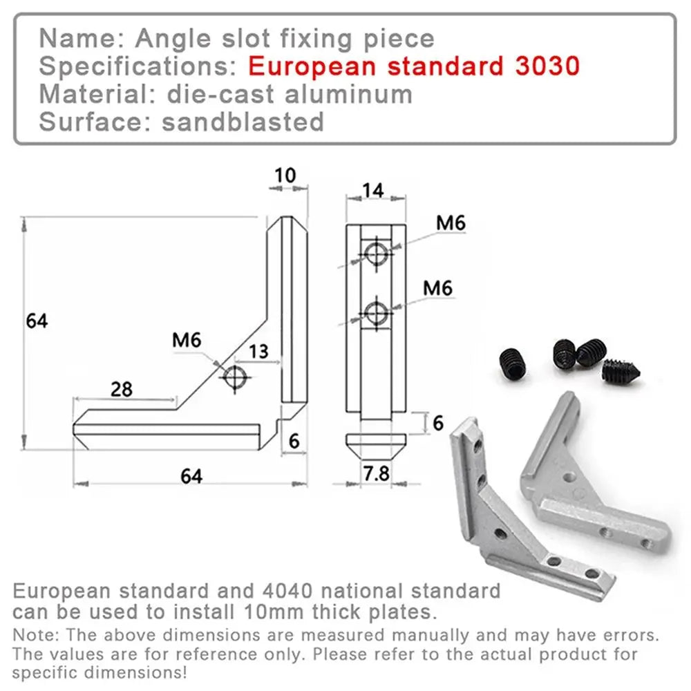 Aluminum Angle Slot Connector L Bracket 2020 3030 4040 Profile Corner Bracket Richie's
