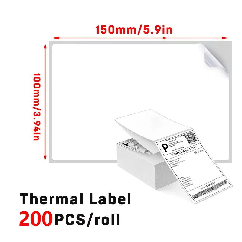 Marklife 4x6 Direct Thermal Shipping Labels 100x150mm | 100-500 PCS Thermal Shipping Labels Richie's 200PCS