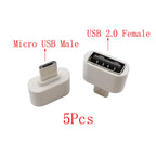 5-Pack USB Type-C & Micro USB OTG Adapter – USB 2.0 USB OTG Adapter Richie's WH Micro USB to USB