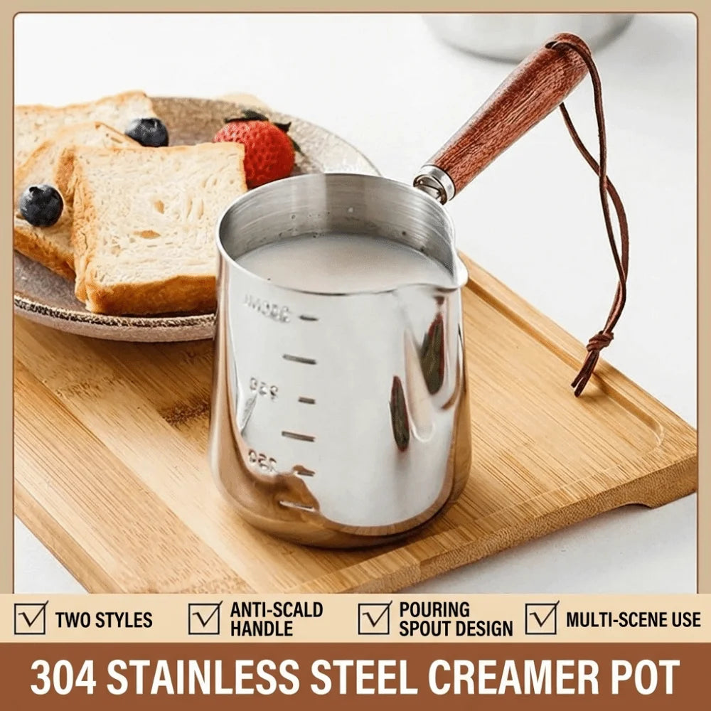 304 Stainless Steel Milk Heating Pot with Graduated Scale Milk Heating Pot Richie's