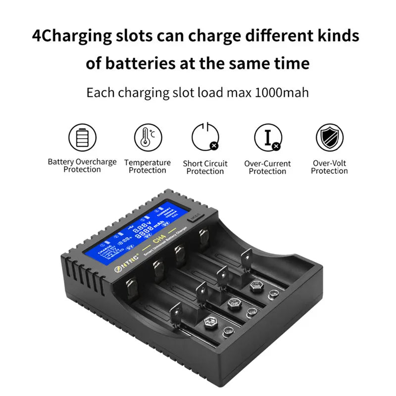 HTRC CH4 Smart Charger – 18650 26650 AA AAA Li-ion NiMH Smart Battery Charger Richie's