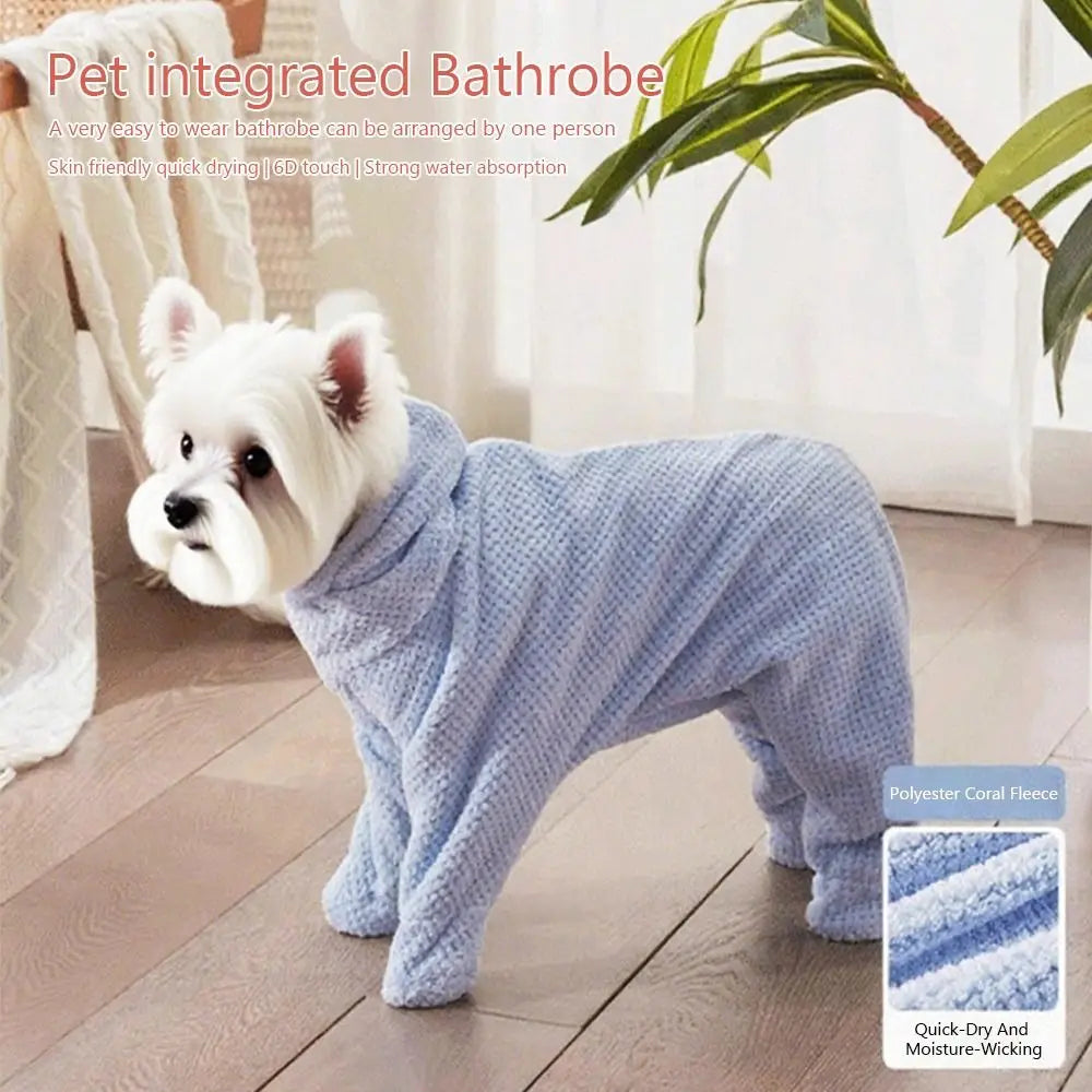 Quick-Drying Dog Bathrobe – Soft Absorbent Pet Bath Towel Pet Bath Robe Richie's