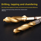 HSS Titanium Tap Drill Bit All-in-One Machining Tool Set 1–6pc Tap Drill Bit Set Richie's