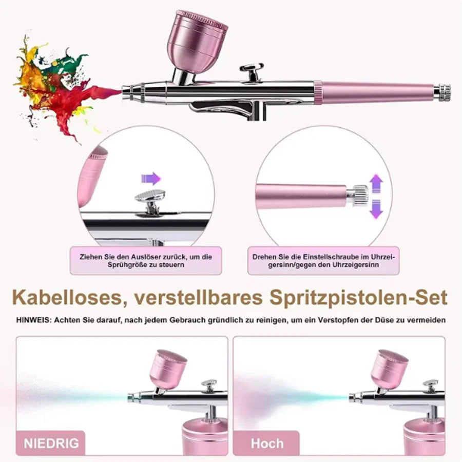 Portable Single Action Airbrush Pen – 0.3mm Nozzle Spray Gun Airbrush Spray Gun Richie's