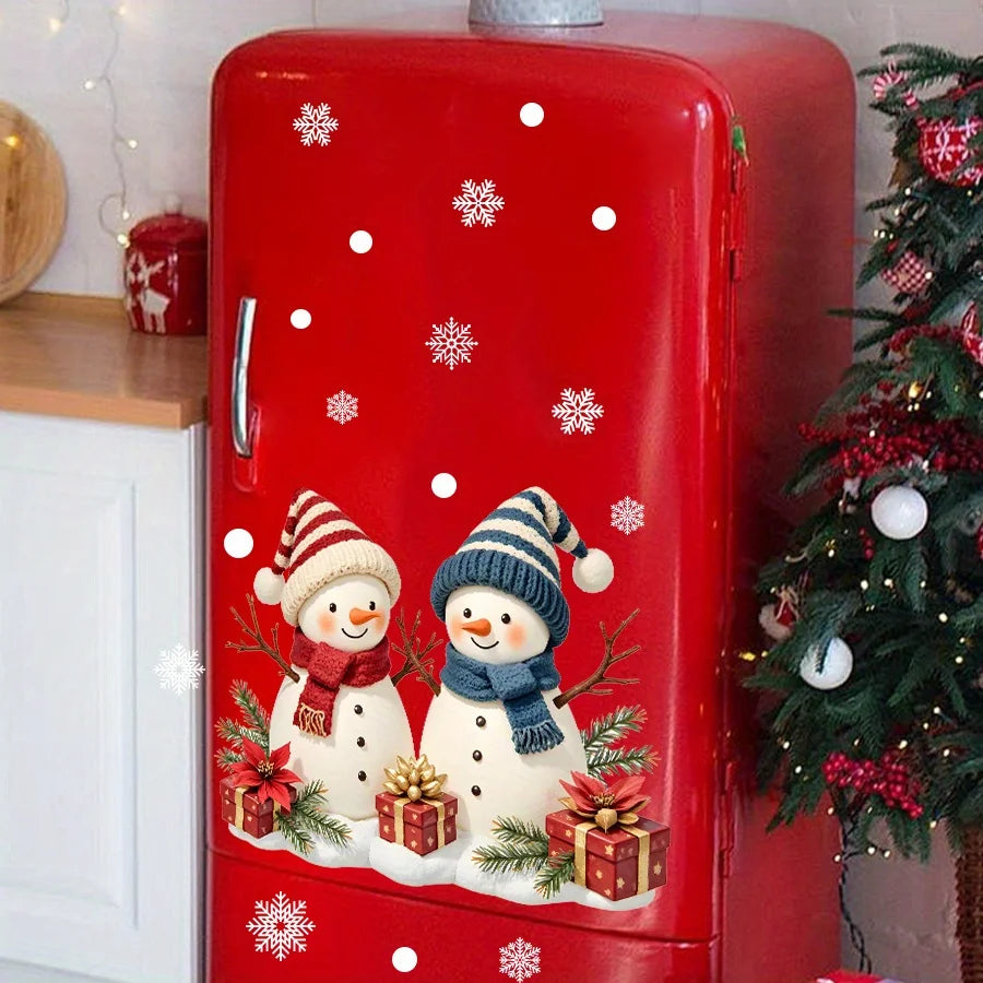 Christmas Snowman Window Cling – Removable Static Decal Window Cling Decal Richie's