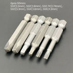 Magnetic Square Screwdriver Bit Set S2 Steel 50mm & 65mm SQ Screwdriver Bit Set Richie's 50mm 6 pcs