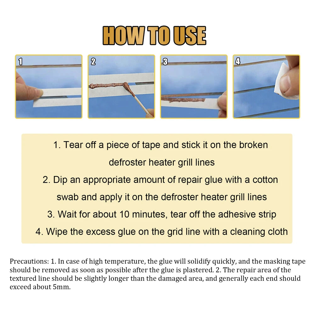 Car Rear Window Defogger Repair Kit – DIY Defroster Grid Fix Defroster Repair Kit Richie's