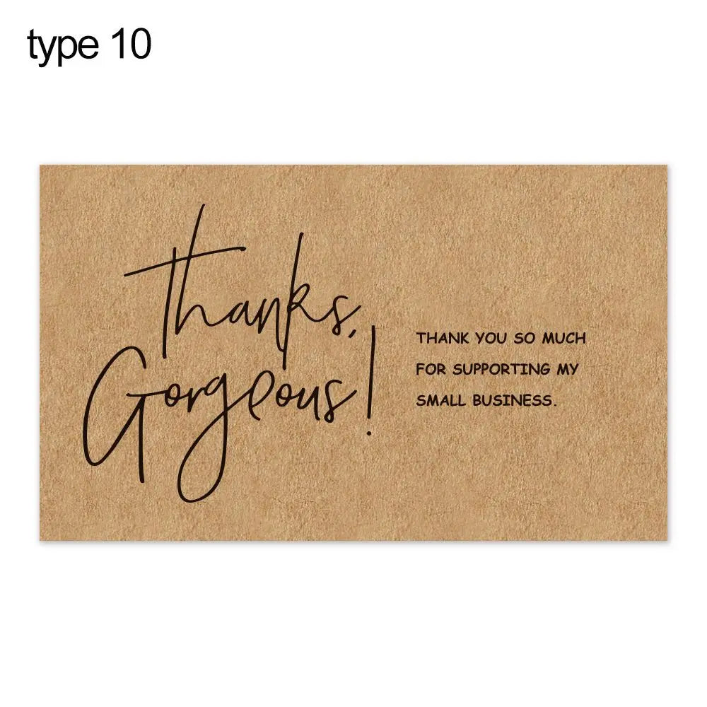 Kraft Paper Thank You Cards for Small Business – 30 Pack Thank You Cards Richie's type 10