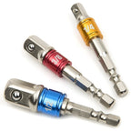 3-Piece Hex Shank Quick-Release Socket Adapter Set | Power Drill Socket Adapter Set Richie's Default Title