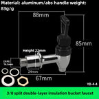 Thermal Insulation Bucket Press Faucet 3/8 & 1/2 Inch Beverage Bucket Faucet Richie's YB-4-4