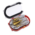 6Pcs Titanium Step Drill Bit Set HSS Woodworking & Metal Step Drill Bit Set Richie's With Case Round