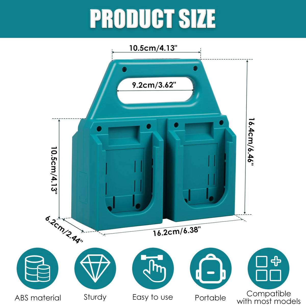Makita 18V/14.4V Battery Holder – 6 or 4 Slot Organizer Battery Storage Holder Richie's 4 Slot