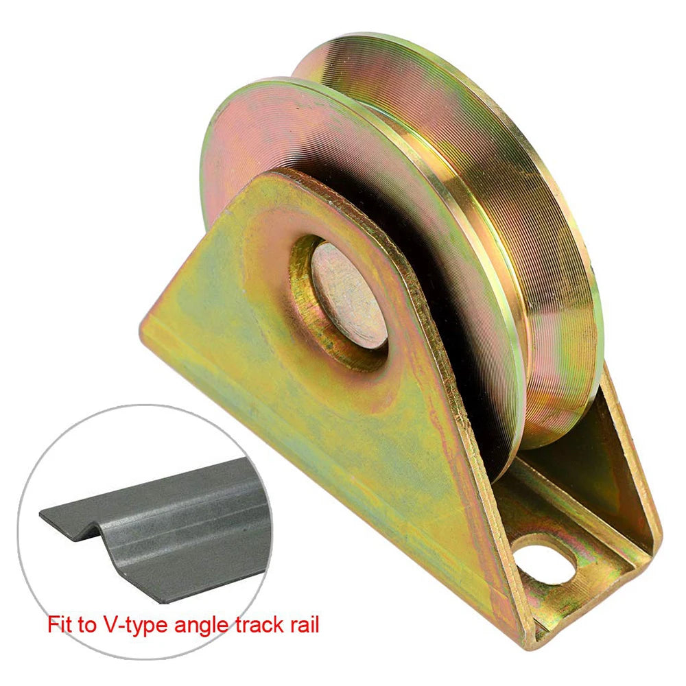 3" V-Groove Sliding Gate Wheel Heavy Duty Rigid Caster – V Track Gate Wheel Caster Richie's