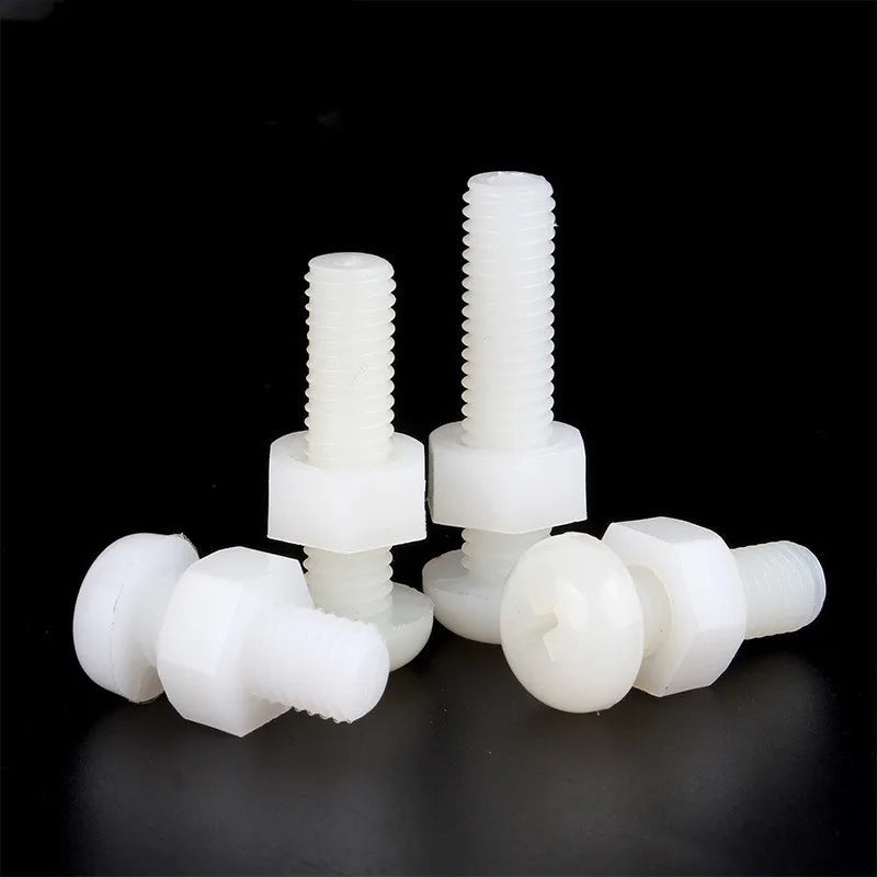 Nylon Screw & Nut Sets M2–M6 Phillips Round Head Insulated Nylon Screw Nut Set Richie's