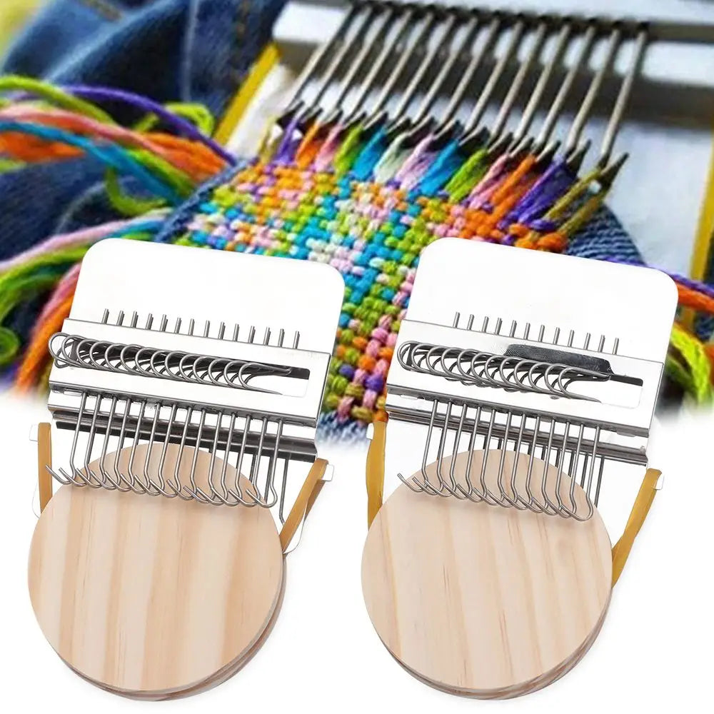 Speedweve Small Loom Darning & Weaving Mending Tool Kit Weaving Loom Tool Richie's 21 hooks