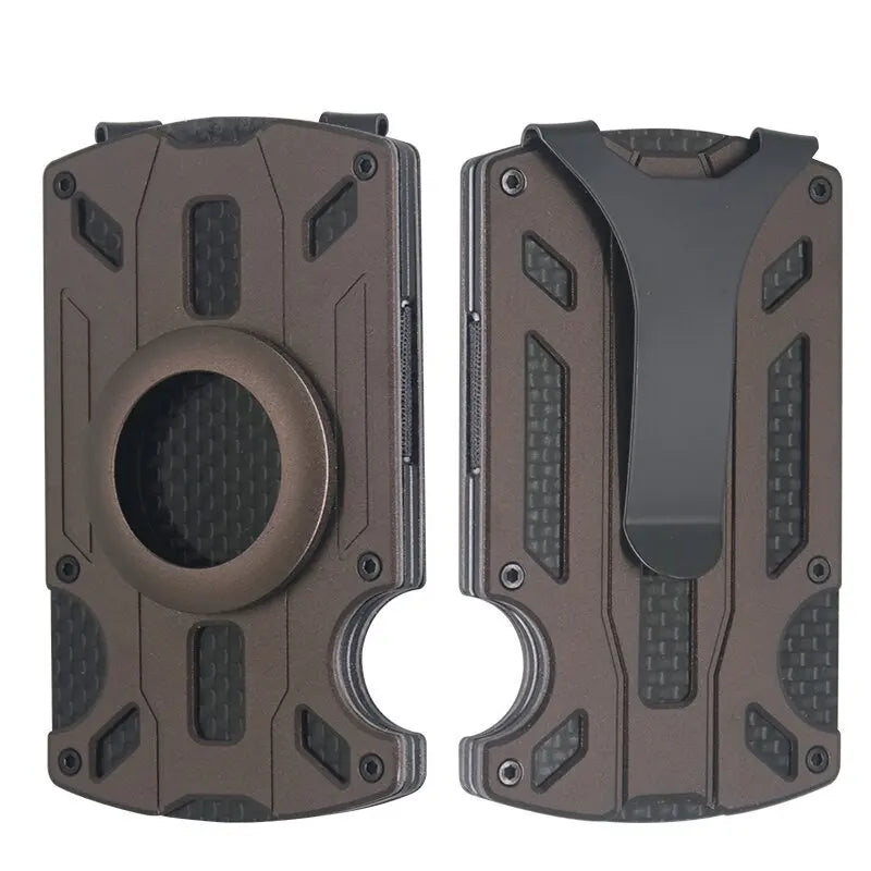 Zeeker Slim Metal RFID Wallet – Carbon Fiber Money Clip Metal Card Wallet Richie's Coffee air tag