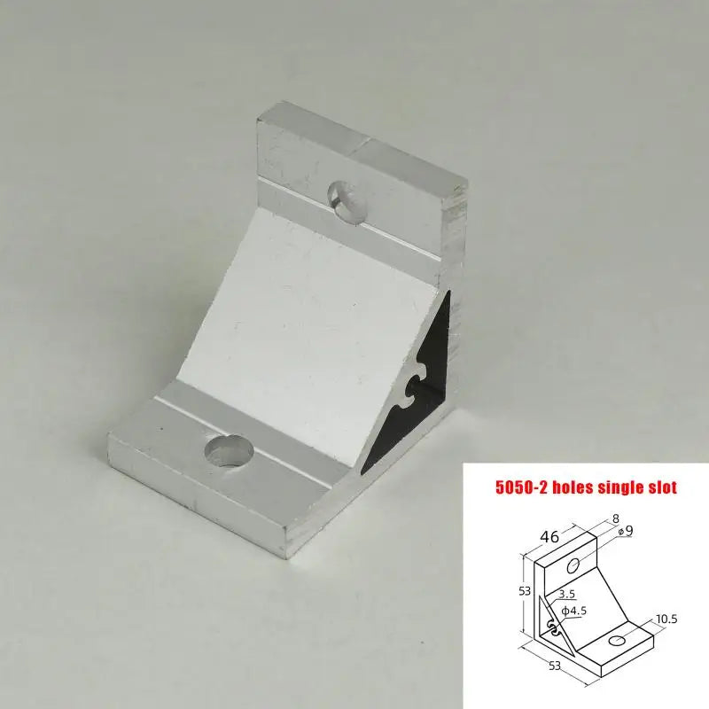 2Pcs 90° Angle Bracket for 2020–6060 Aluminum Profile DIY Frame Aluminum Corner Bracket Richie's 5050 2holes