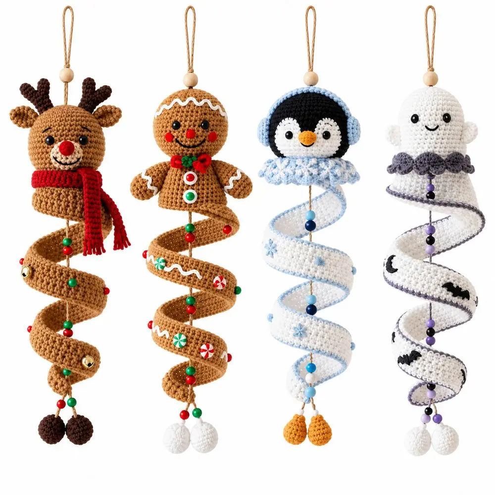 DIY Crochet Spiral Ornament Kit – Holiday Yarn Craft Set Crochet Craft Kit Richie's
