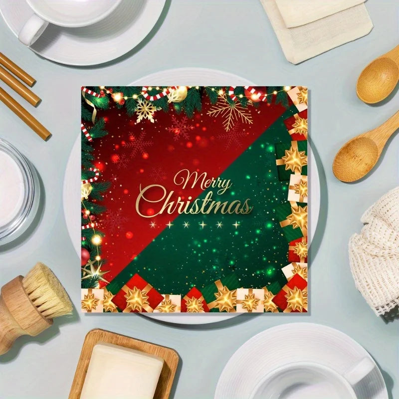40pcs Christmas Paper Napkins Snowflake Holiday Party Décor Christmas Paper Napkins Richie's