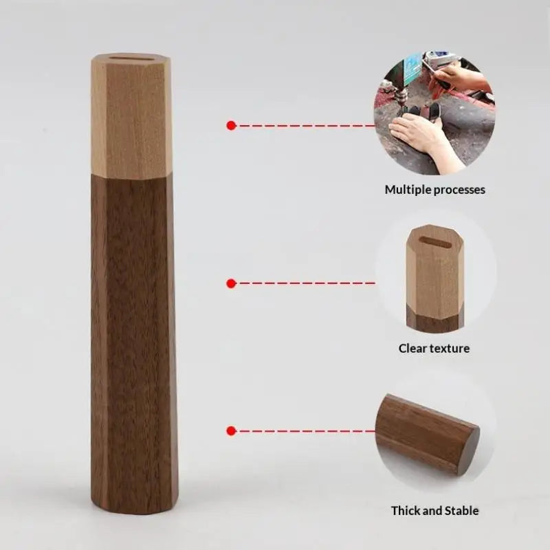 Octagonal Wood Knife Handle – DIY Japanese Kitchen Knife Replacement Knife Handle Richie's