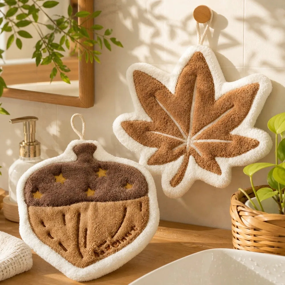 Fall Hand Towels – Maple Leaf & Acorn Kitchen & Bath Décor Decorative Hand Towels Richie's