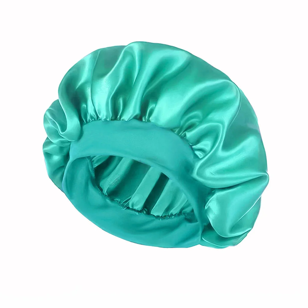 Satin Wide-Brim Sleeping Bonnet – Unisex Hair Care Night Cap