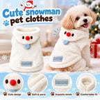 Snowman Flannel Dog Vest Coat – Warm Bodysuit for Small Dogs Dog Vest Coat Richie's