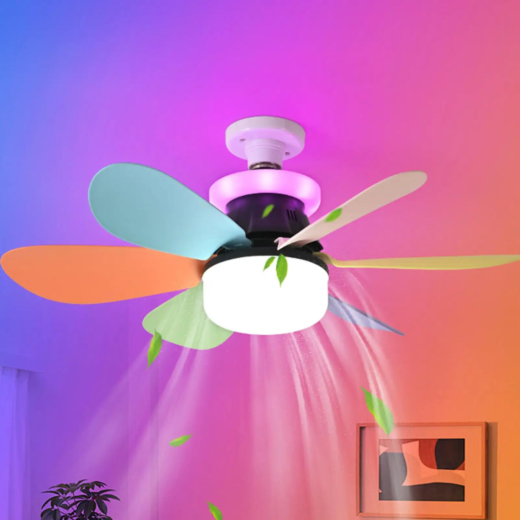 Ceiling Fan with Light & Remote – RGB Dimmable 3-Speed LED LED Ceiling Fan Richie's