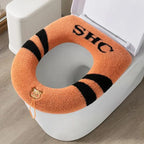 Soft Washable Toilet Seat Cover Cushion Pad | Cozy Bathroom Comfort Toilet Seat Cover Richie's one size Orange
