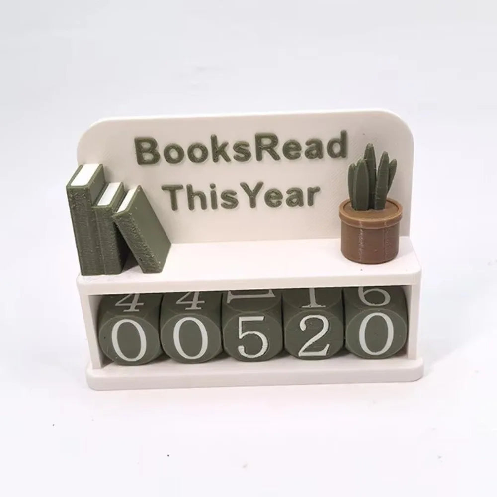 3D Printed Book Read Counter – Reading Tracker Bookshelf Sign Bookshelf Decor Counter Richie's 3