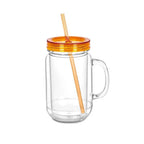 20 oz Snow Globe Tumbler DIY Glitter Cup – BPA-Free with Handle Snow Globe Tumbler Richie's Orange