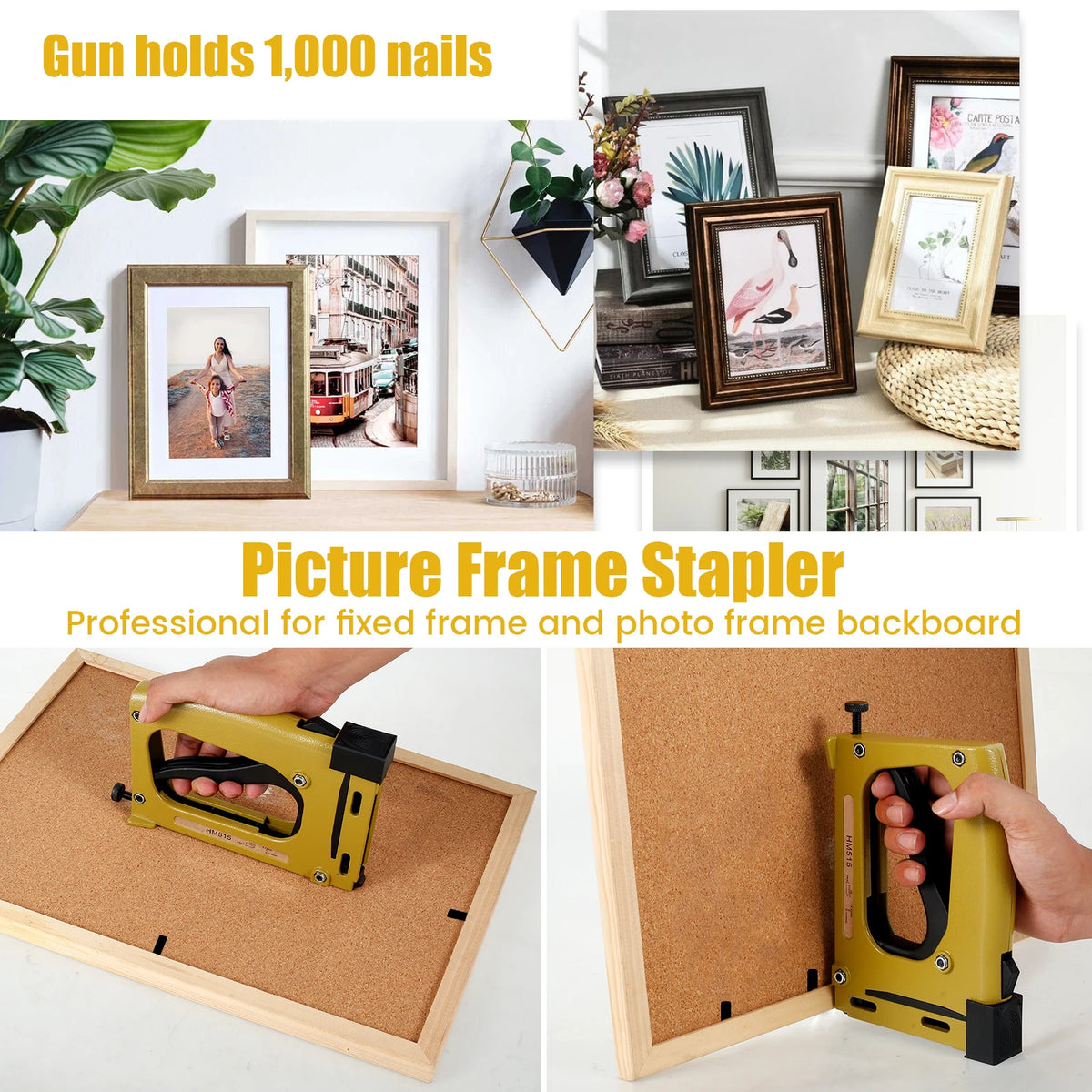 Manual Picture Frame Point Driver with 1000 Nails | Flex Tacker Frame Point Driver Richie's