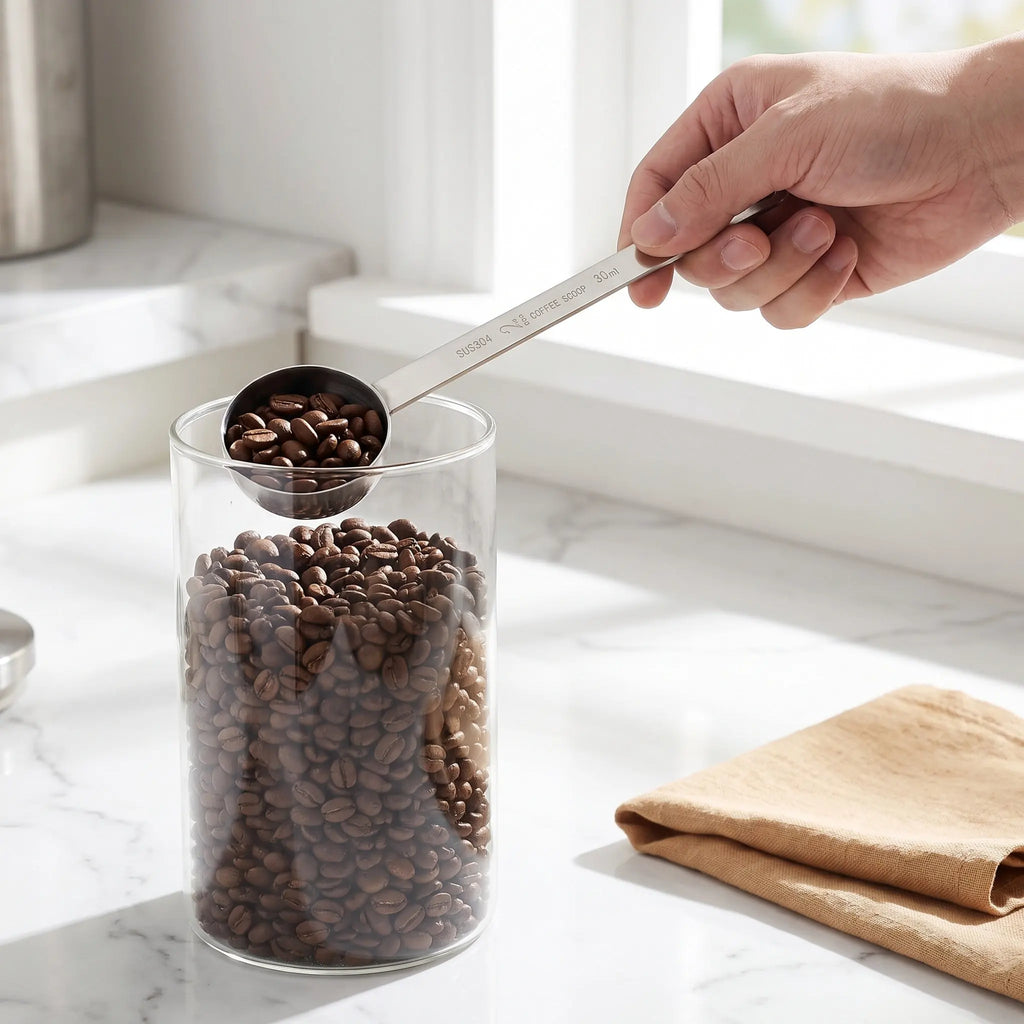 2Pcs Stainless Steel Long Handle Coffee Measuring Scoop Set Coffee Measuring Scoop Richie's