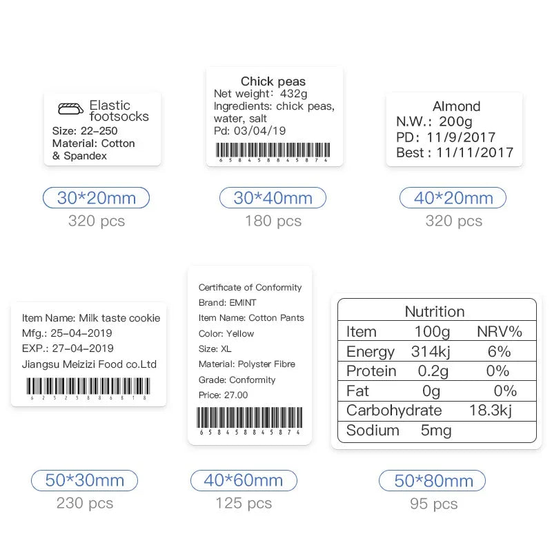 Niimbot Thermal Label Tape – Self-Adhesive Sticker for B1 B21 B3S Thermal Label Tape Richie's